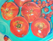 Tomatoes on Turquoise