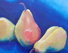 Pears on Blue